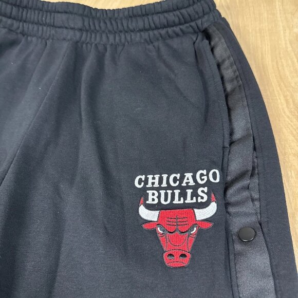 Ultra Game NBA Chicago Bulls Men’s Black Drawstring Snap Leg Sweatpants Size L - Picture 3 of 8